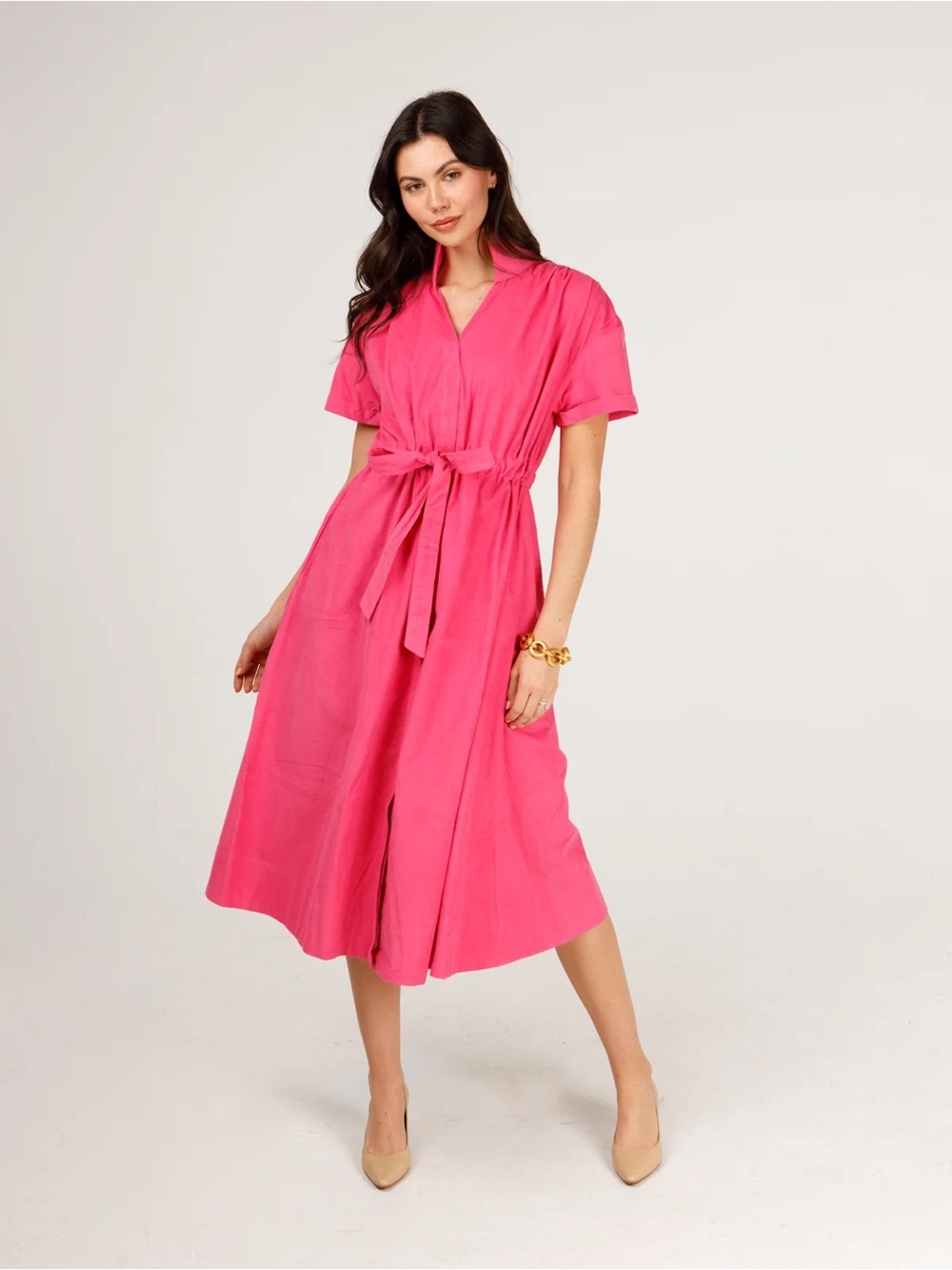 Holly Shae Fuchsia Corduroy Bria Midi Dress! Brand New Fall ‘26!!!
